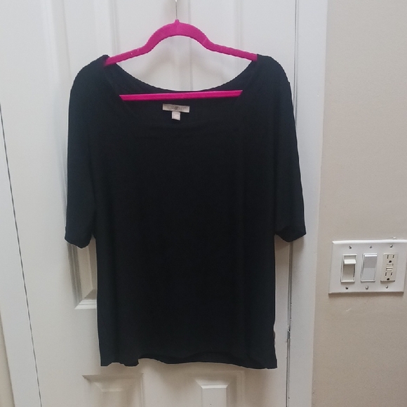 Roz & Ali Tops - Roz & Ali Classic Black Women's Blouse